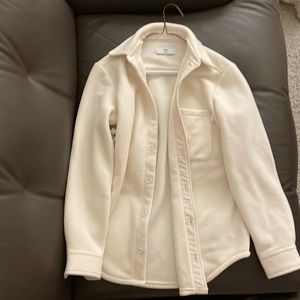 Aritzia polar button-up in Cream , size XXS
